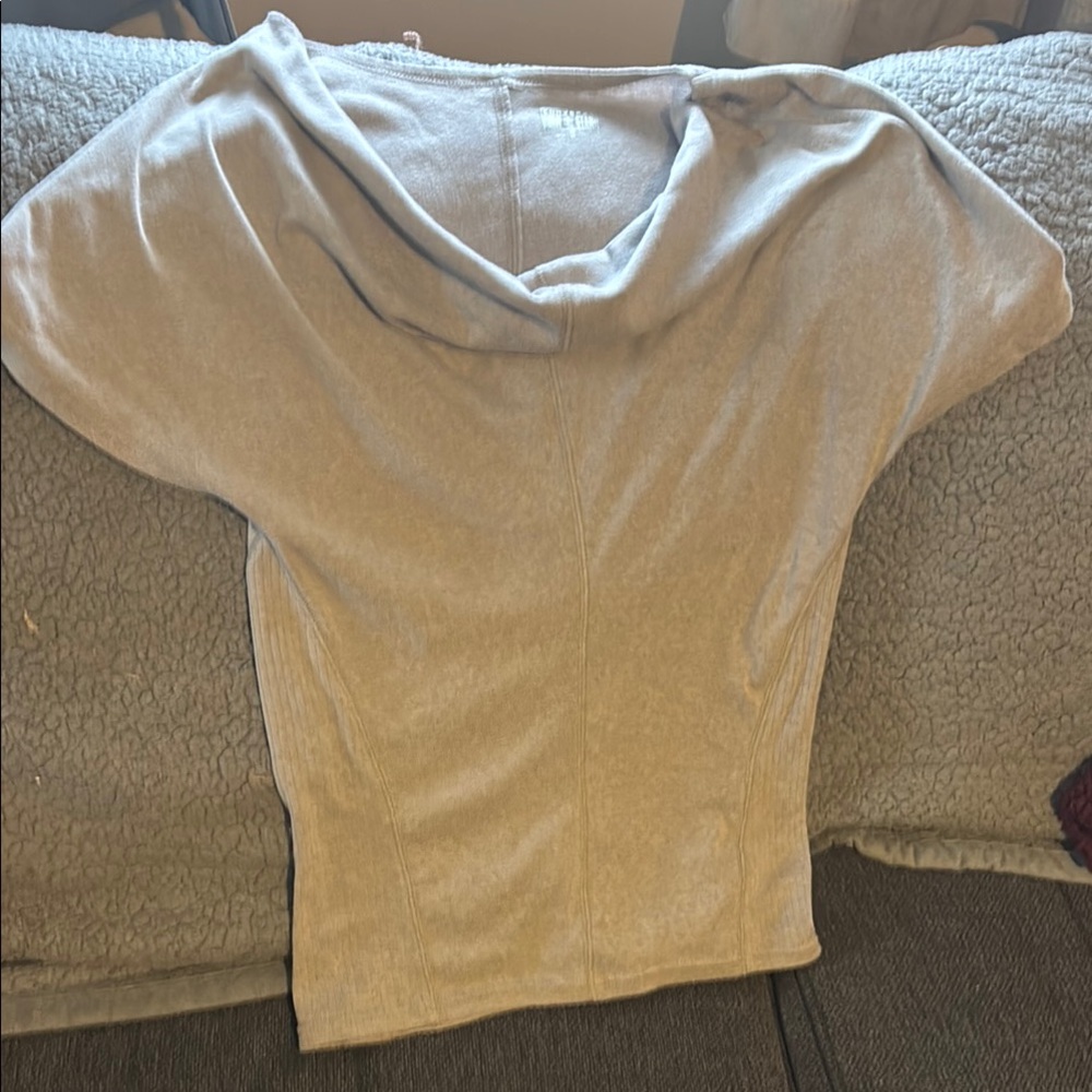 Converse Grey Cowl Neck Top with Fitted Silhouette